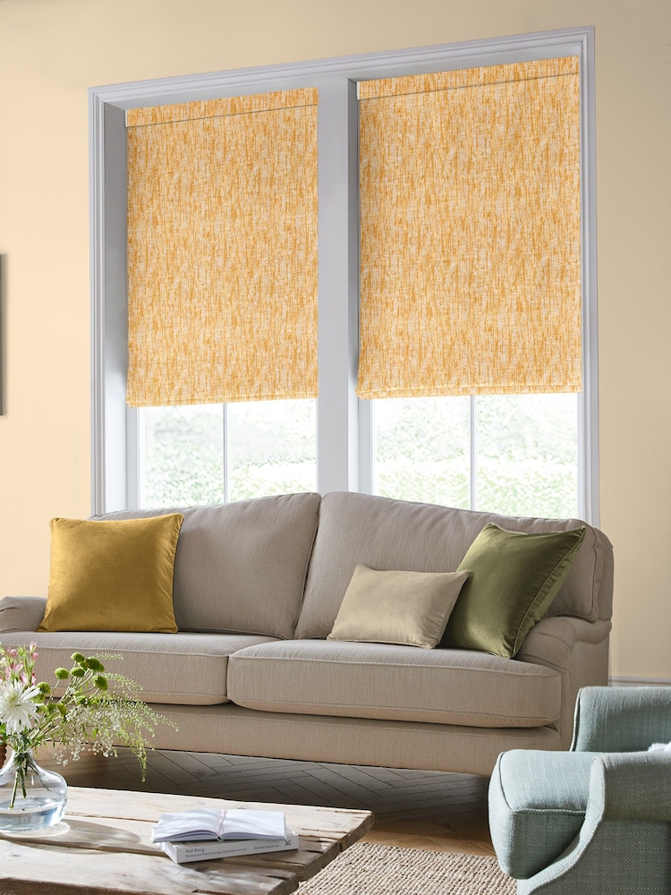 Laura Ashley Yellow Ambrose Made to Measure Roman Blinds - Image 5 of 5