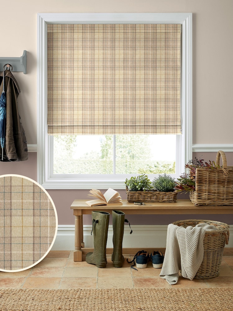 Laura Ashley Natural Alfriston Made to Measure Roman Blinds - Image 1 of 6