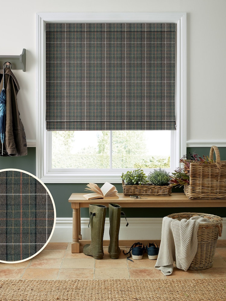 Laura Ashley Green Alfriston Made to Measure Roman Blinds - Image 1 of 6