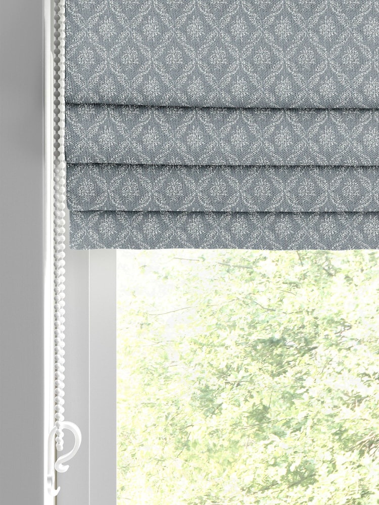 Laura Ashley Grey Abingdon Made to Measure Roman Blinds - Image 2 of 6