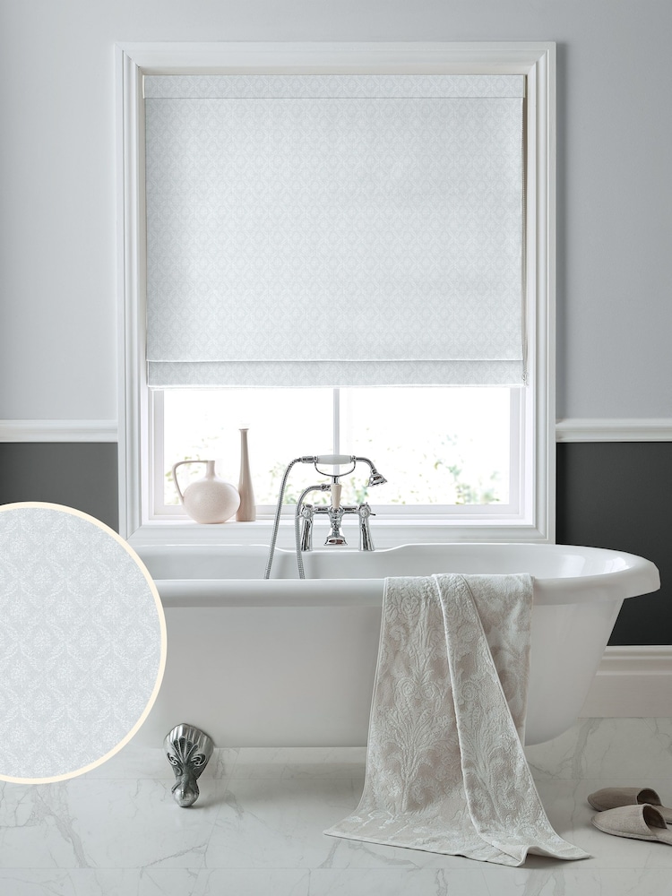 Laura Ashley Slate Grey Abingdon Made to Measure Roman Blinds - Image 1 of 6