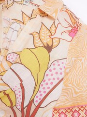River Island Orange Print Crop Shirt - Image 4 of 4