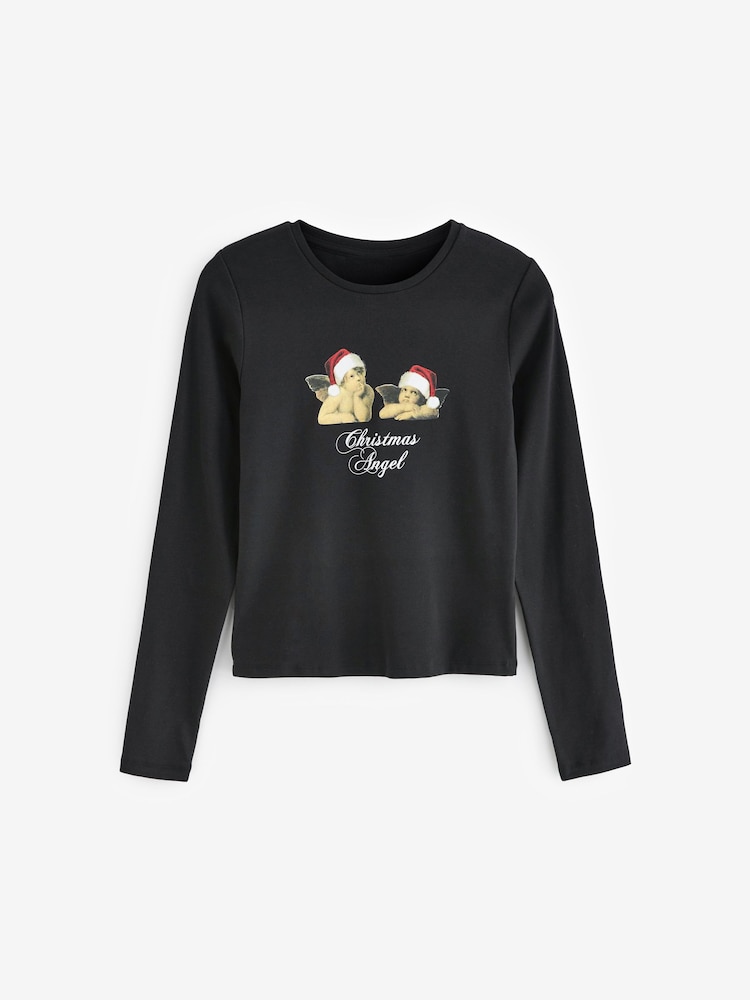 Black Christmas Long Sleeve T-Shirt - Image 2 of 6