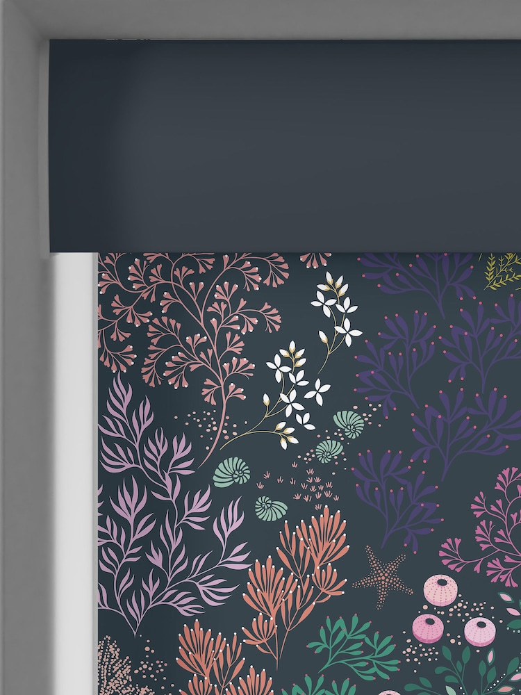 Sara Miller Navy Underwater Made to Measure Roller Blinds - Image 2 of 5