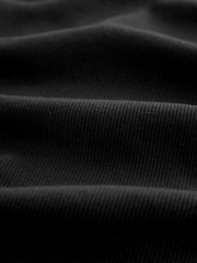 Black Long Sleeve Ribbed Crew Neck Top - Image 6 of 6