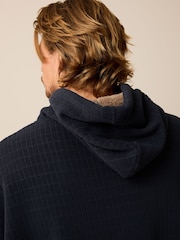 Navy Blue Borg Lined Oversized Blanket Hoodie - Image 4 of 9