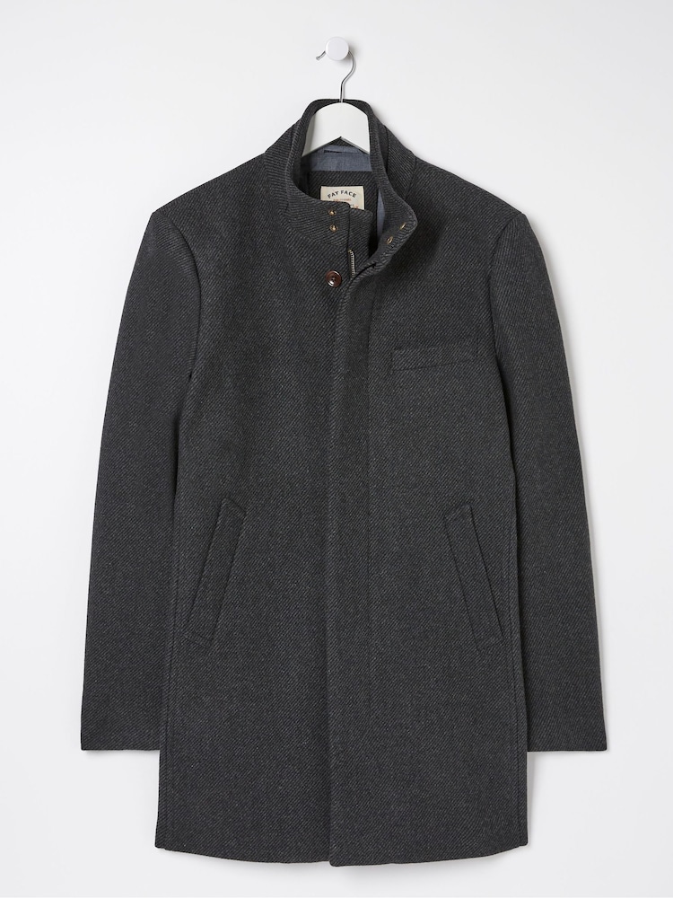 FatFace Grey Pendeen Overcoat - Image 6 of 6