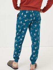 FatFace Blue Yeti Pyjama Joggers - Image 2 of 4