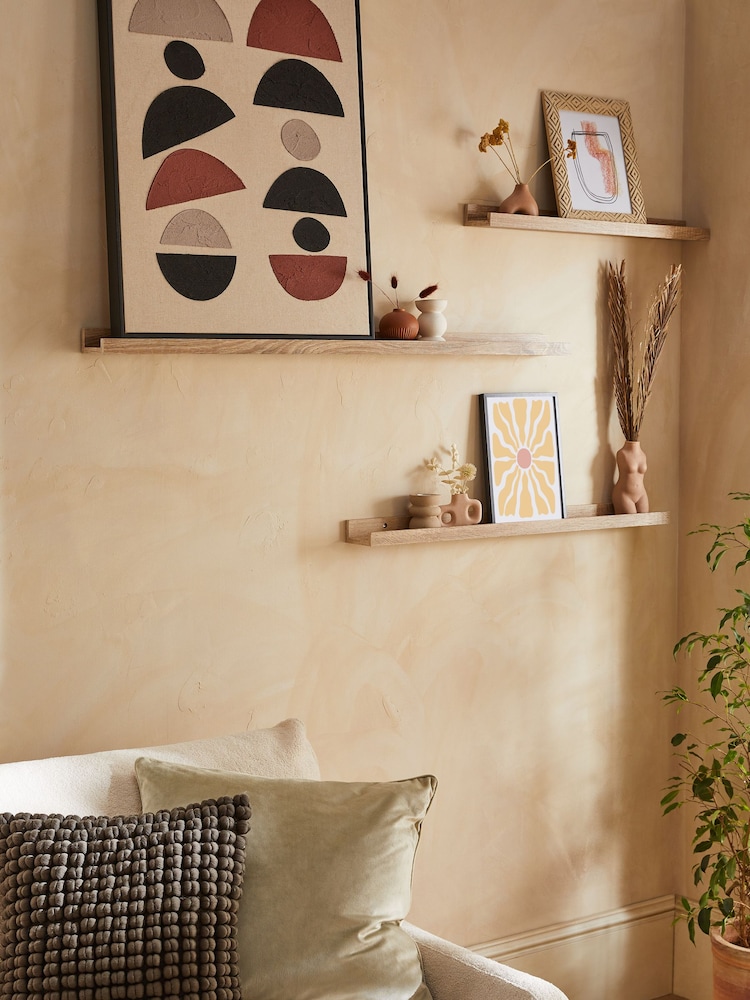 Oak Picture Ledge Wall Shelf - Image 1 of 3