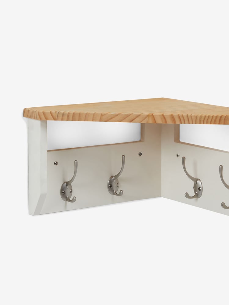 Chalk White Malvern Corner Coat Hooks - Image 4 of 4