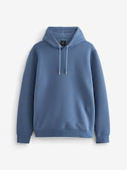 Blue Hooded Premium Textured Overhead Hoodie - Image 2 of 8