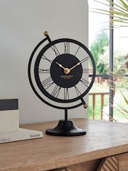 Black Globe Mantel Clock - Image 1 of 3