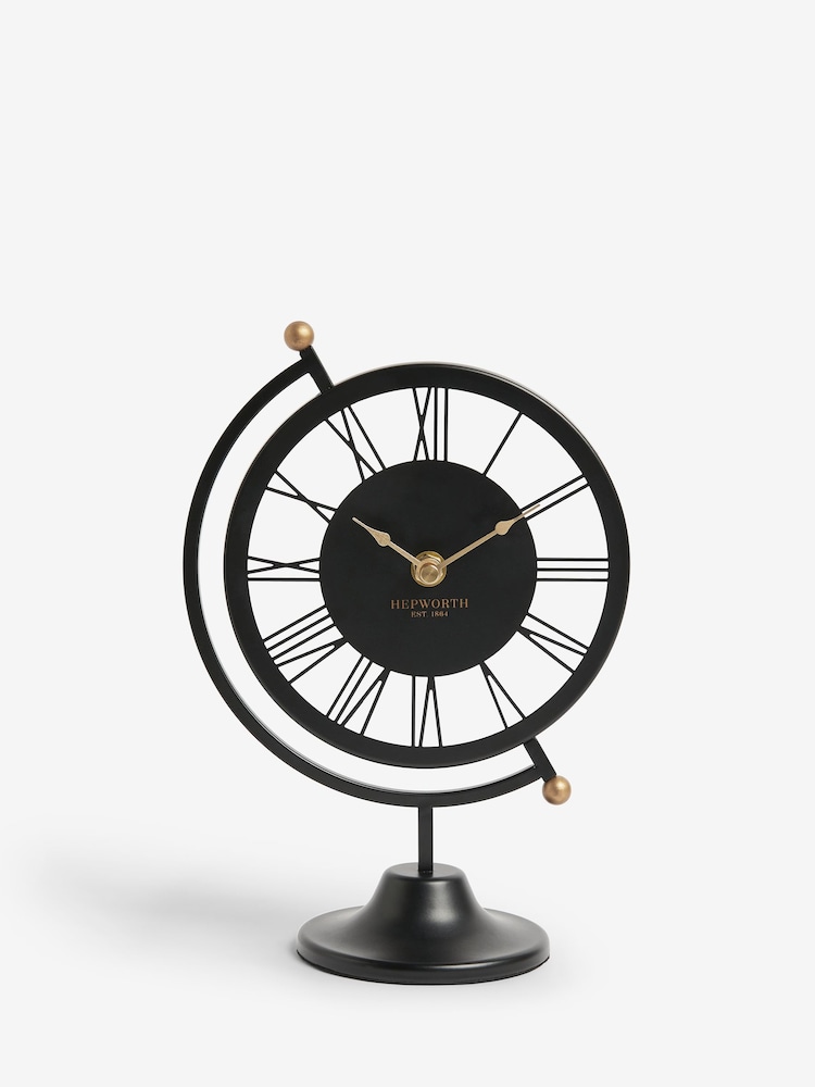 Black Globe Mantel Clock - Image 2 of 3