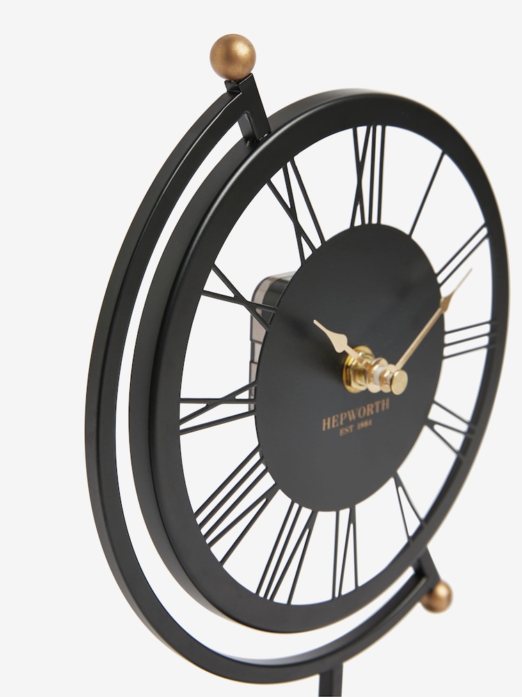 Black Globe Mantel Clock - Image 3 of 3