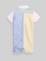 Polo Ralph Lauren Baby Yellow Funstripe Logo Romper - Slika 2 iz 2
