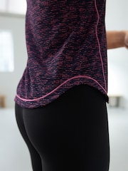 Navy Blue Dotty Print Active Sport Lightweight Mesh Detail Vest - Image 4 of 6