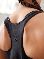 Black Next Active Lightweight Scoop Neck Racer Vest - Image 5 of 7