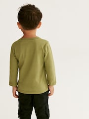Khaki Green Jurassic Park Long Sleeve T-Shirt (3mths-8yrs) - Image 2 of 6