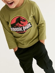 Khaki Green Jurassic Park Long Sleeve T-Shirt (3mths-8yrs) - Image 3 of 6