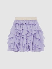 Lila - Falda de tul con volantes Lola de Reiss - Imagen 2 de 6
