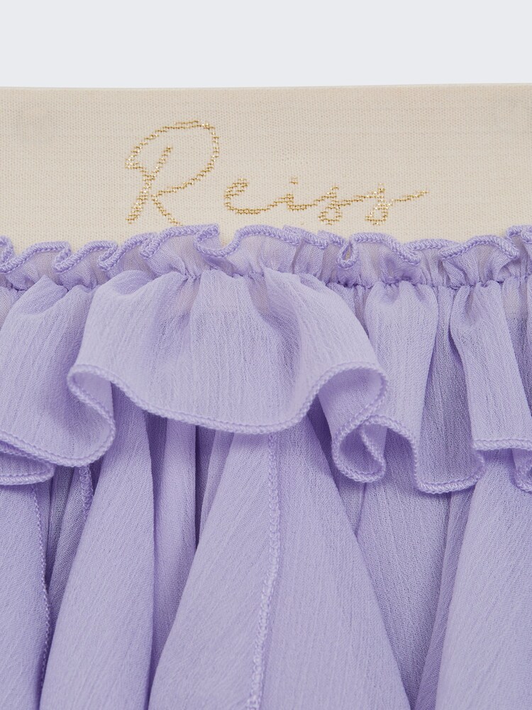 Reiss Lilac Lola 4-9 yrs Ruffle Printed Skirt - Image 6 of 6 Reiss Lilac Lola 4-9 yrs Ruffle Printed Skirt - Image 6 of 6