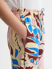 Reiss Lilac Liv 9-12 yrs Floral Printed Straight Leg Trousers - Image 4 of 7