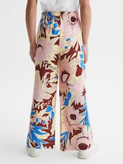 Reiss Lilac Liv 9-12 yrs Floral Printed Straight Leg Trousers - Image 5 of 7