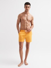 Reiss Tangerine Beach Plain Drawstring Swim Shorts - Image 3 of 6