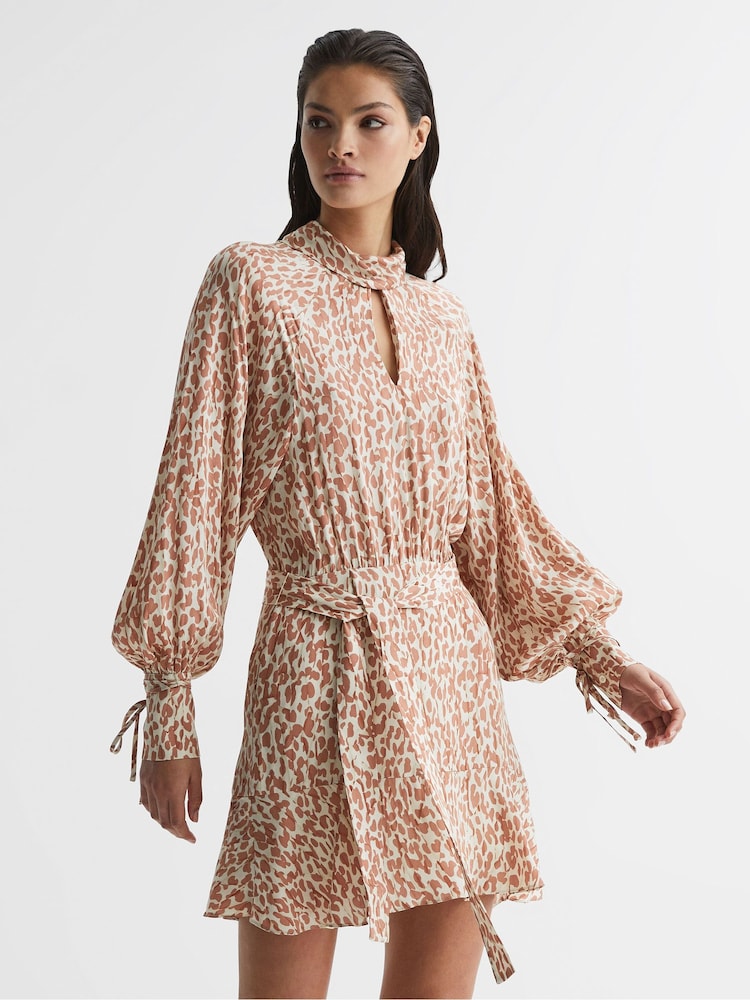 Reiss Teya Minikleid mit Animalprint - Bild 1 von 7 Reiss Teya Minikleid mit Animalprint - Bild 1 von 7