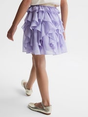 Reiss Lilac Lola 9-12 yrs Ruffle Printed Skirt - Image 5 of 6