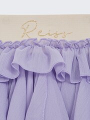 Reiss Lilac Lola 9-12 yrs Ruffle Printed Skirt - Image 6 of 6