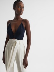 Reiss Navy/White India Colourblock Jumpsuit - Image 3 of 6