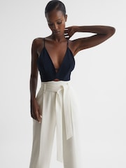 Reiss Navy/White India Colourblock Jumpsuit - Image 6 of 6