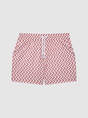 Reiss Rust Florida Printed Drawstring Swim Shorts - Image 2 of 6
