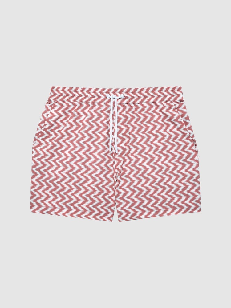 Reiss Rust Florida Printed Drawstring Swim Shorts - Image 2 of 6