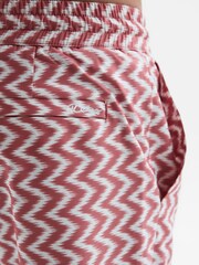 Reiss Rust Florida Printed Drawstring Swim Shorts - Image 4 of 6