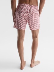 Reiss Rust Florida Printed Drawstring Swim Shorts - Image 5 of 6