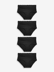 Black Midi Lace Knickers 4 Pack - Image 4 of 5