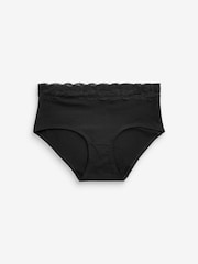 Black Midi Lace Knickers 4 Pack - Image 5 of 5