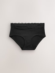 Black Midi Lace Knickers 4 Pack - Image 8 of 8