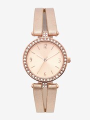 Champagne Gold Tone Split Strap Sparkle Dial Watch - Image 2 of 4