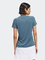 adidas Teal Blue Ultimate365 Tour Heat.rdy V-neck Top - Image 2 of 8