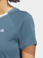 adidas Teal Blue Ultimate365 Tour Heat.rdy V-neck Top - Image 5 of 8
