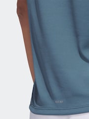 adidas Teal Blue Ultimate365 Tour Heat.rdy V-neck Top - Image 6 of 8