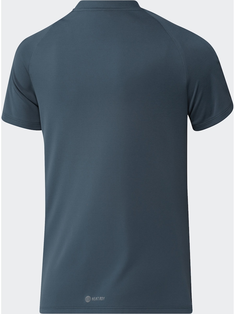 adidas Teal Blue Ultimate365 Tour Heat.rdy V-neck Top - Image 8 of 8