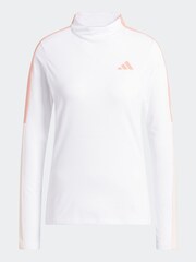adidas Golf White/Coral Made With Nature Mock Neck Long-Sleeve Top - Image 7 of 7