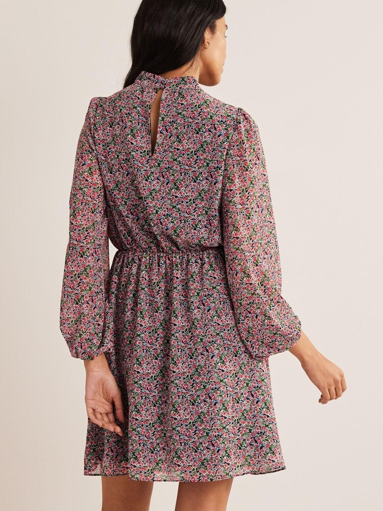 Boden Pink High Neck Flippy Mini Dress - Image 2 of 5