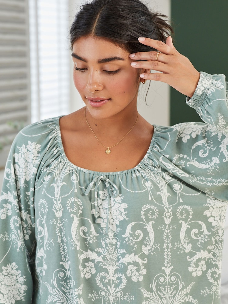 Groen - Laura Ashley pyjama van 100% katoen - Image 5 of 10
