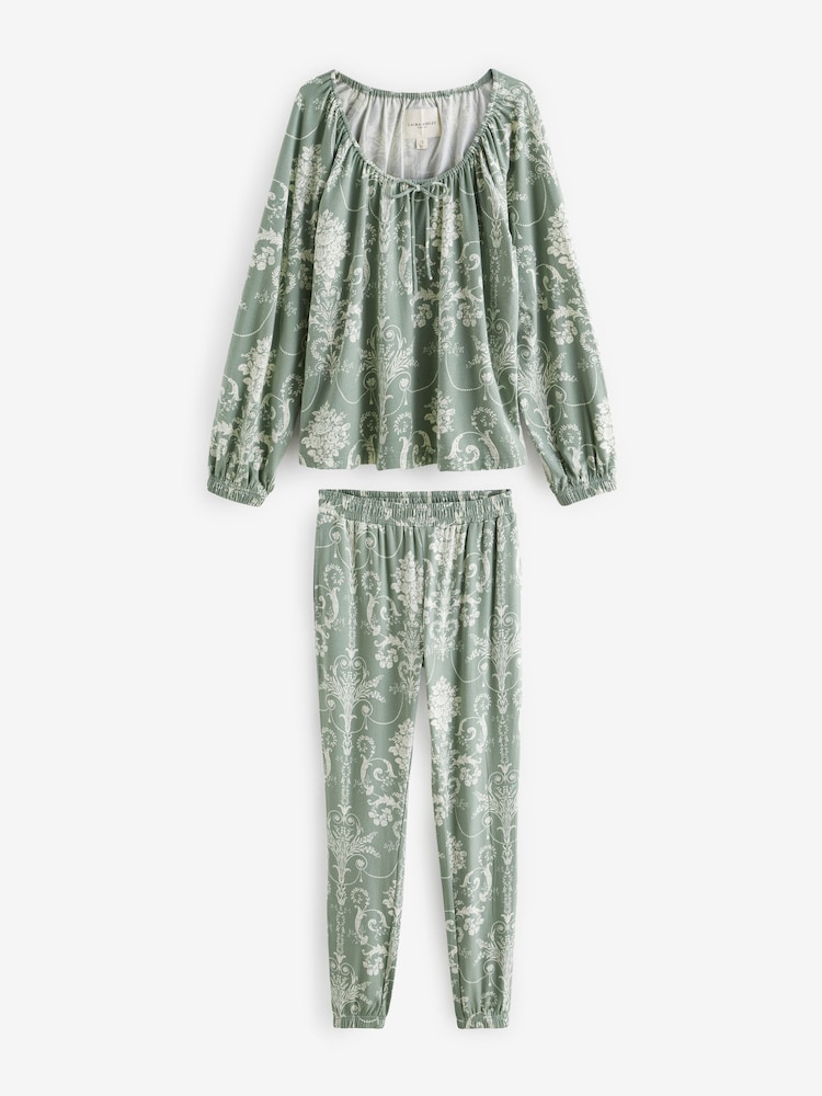 Groen - Laura Ashley pyjama van 100% katoen - Image 7 of 10
