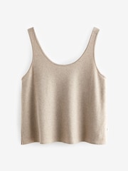 Laura Ashley Oatmeal Lounge Knit Vest Top - Image 6 of 7